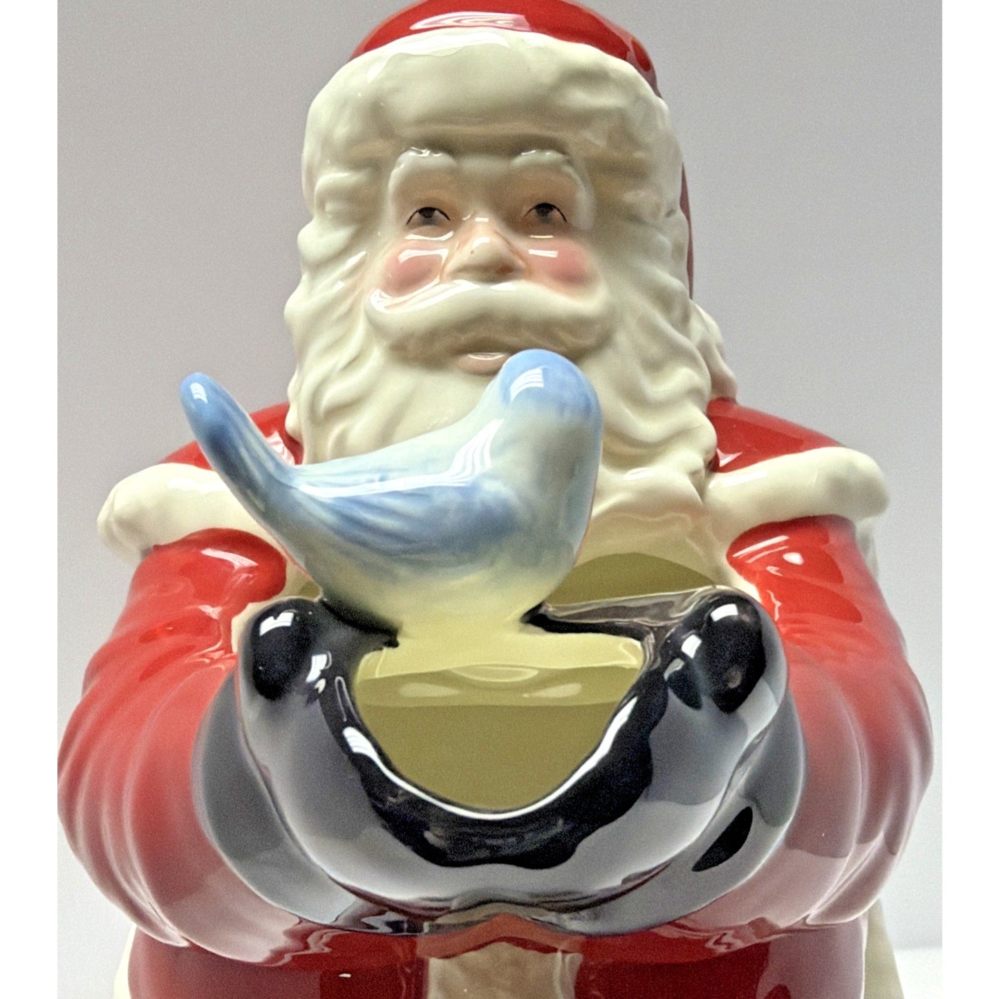 Lenox Holiday Gatherings Santa Claus Pitcher Christmas Holding Bluebird Box Tags