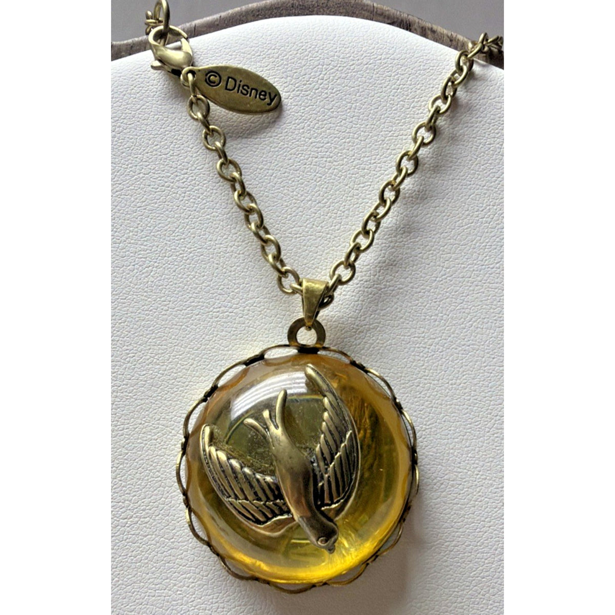 Vintage Disney Alice in Wonderland Sparrow Pendant Necklace