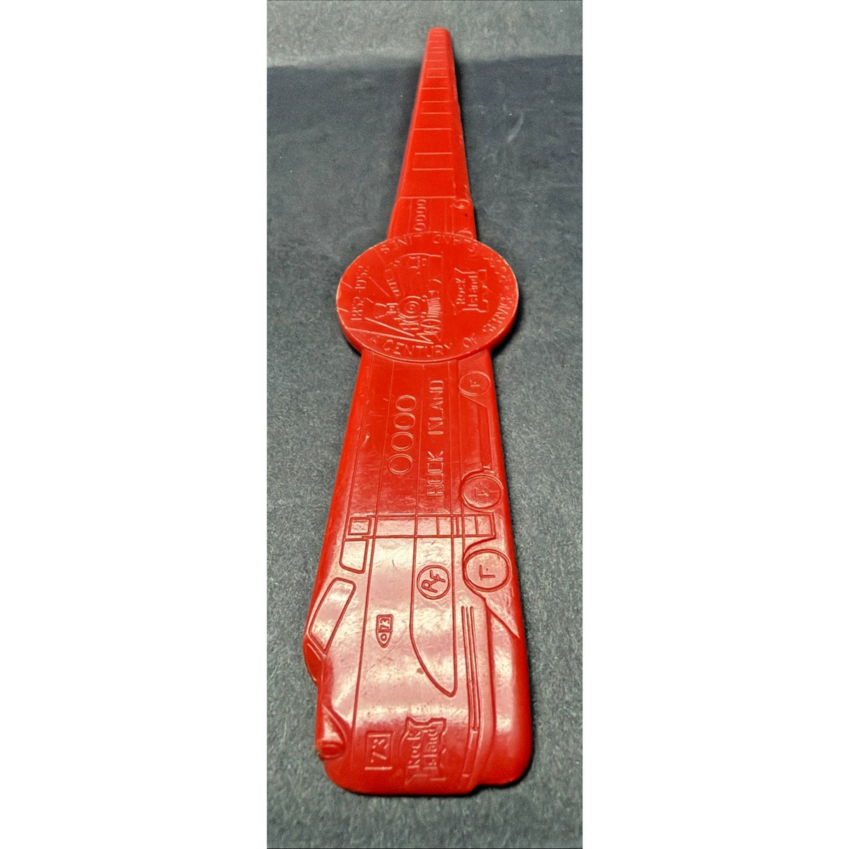 Vintage Rock Island Lines Letter Opener Century Of Service Train Red 1852 1952