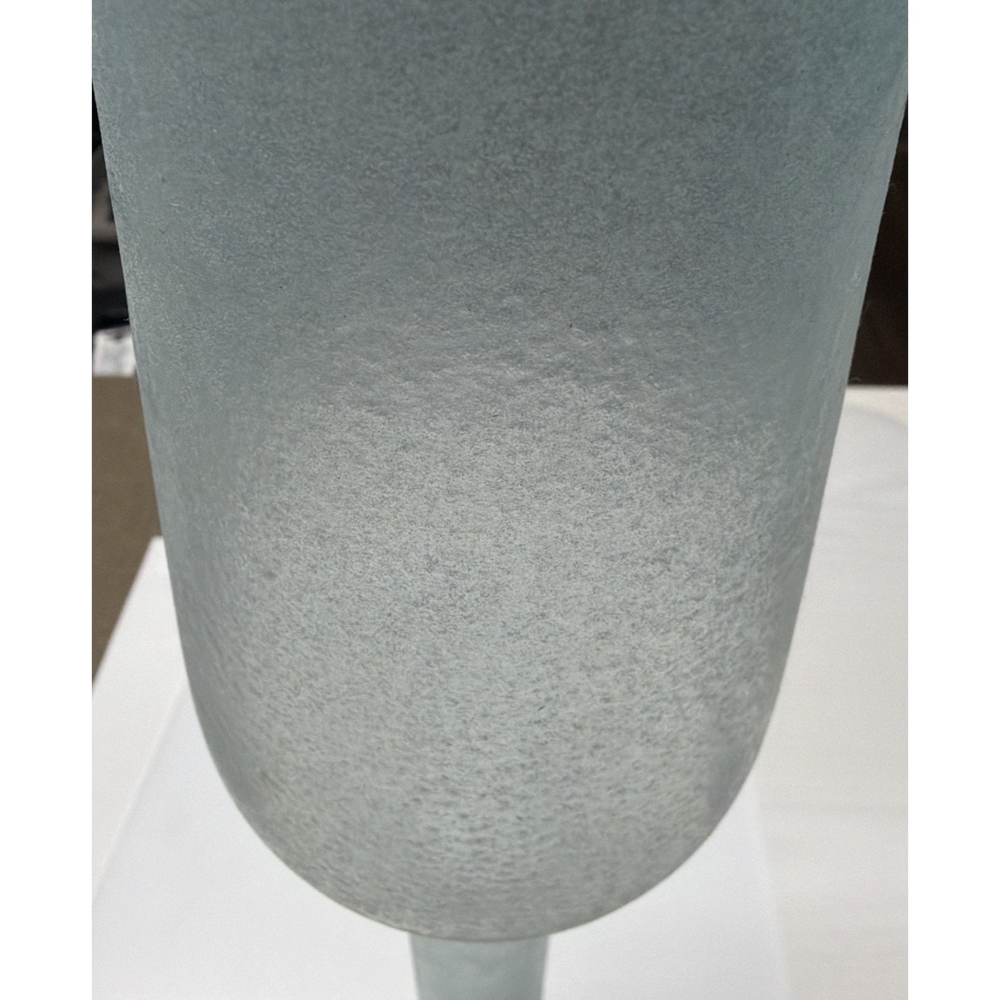 Rachel Ashwell Shabby Chic Scavo Texture Long Neck Glass Vase Rolled Lip Amphora