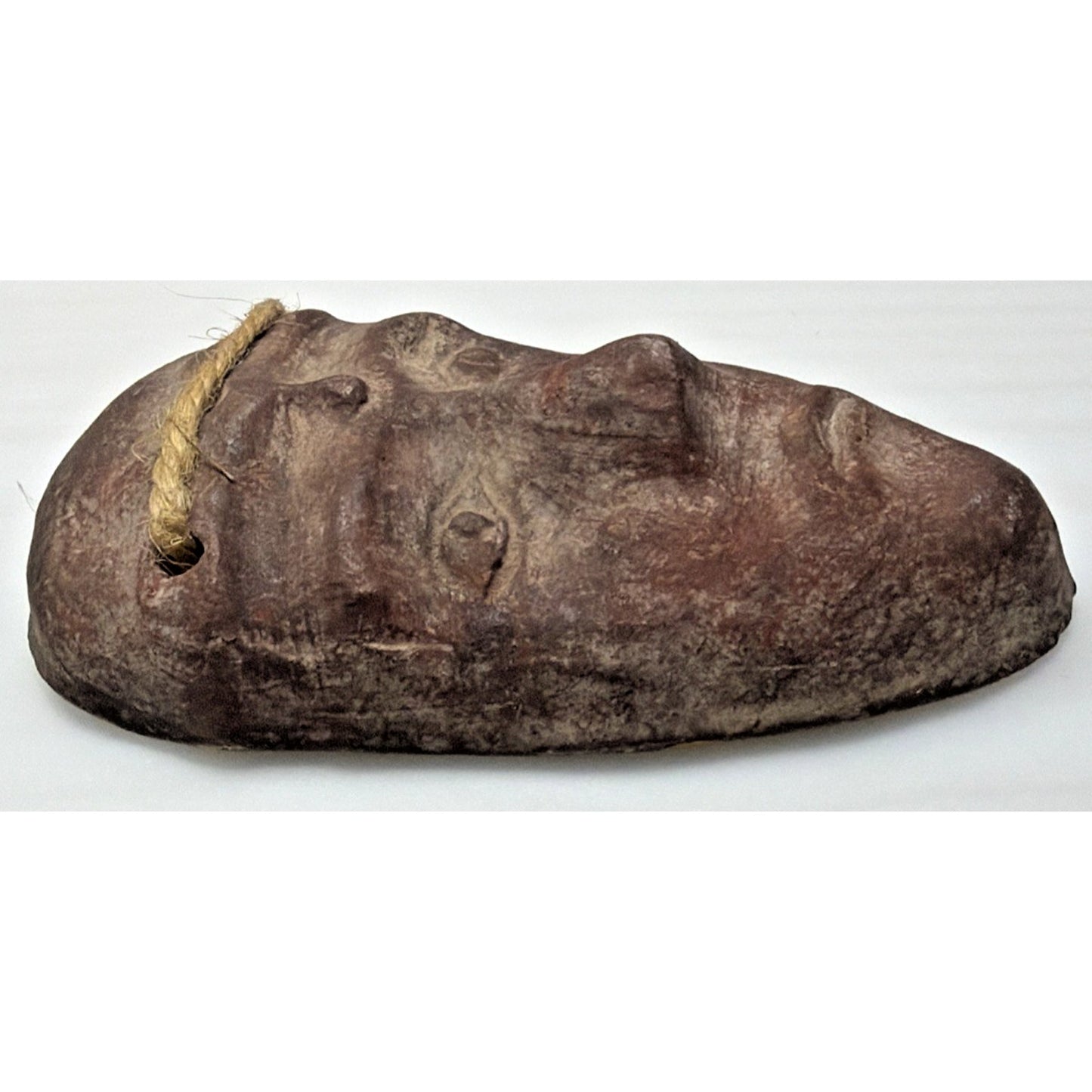 Vintage Columbian Mexican Clay Pottery Face Mask Wall Hanging