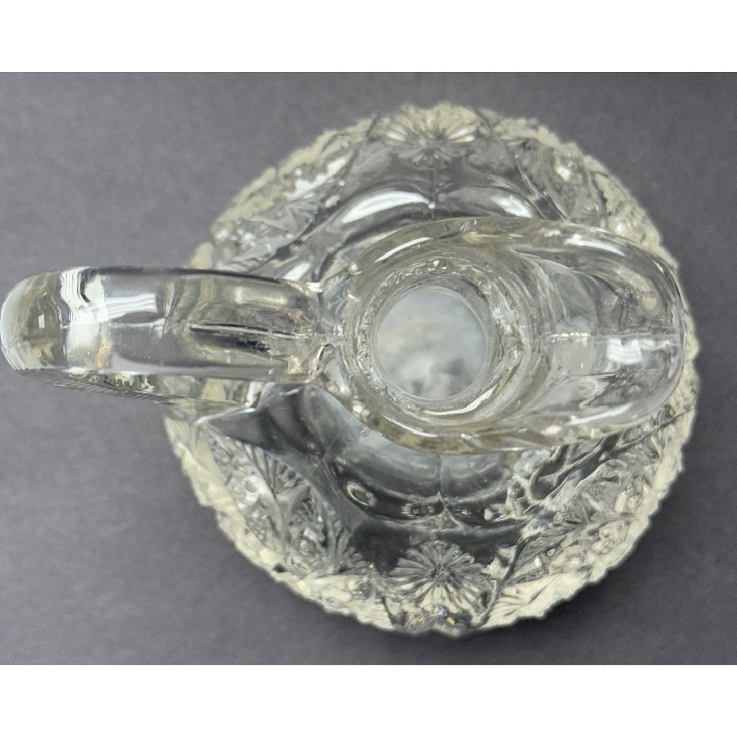 EAPG McKee Glass Daisy Aztec Spinner Cruet Stopper As Is