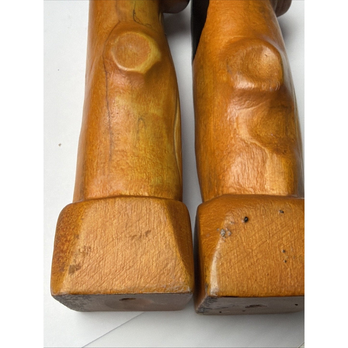 Korean Wood Jangseung Village Guardian Totem Poles Good Fortune Luck Figurines