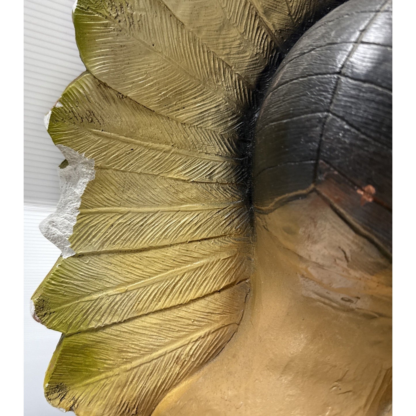 Vintage Apsit Bros of California Native American Indian Chief Bust Large As Is