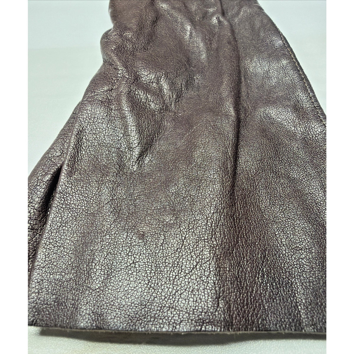 Vintage Launder Leather Brown Gloves Washable Table Cut Size 7.5 As Is