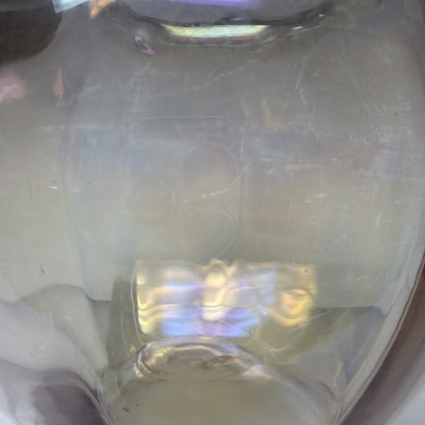 Victorian Loetz Moser Smoke Gray Iridescent Vase Ruffle Optic Rose Bowl As Is