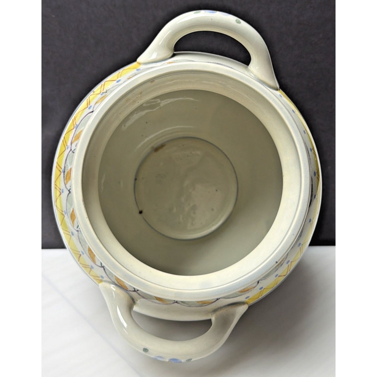 Carvalhinho Porto C/7 P-247 Portugal Hand Painted Tureen Spoon Lid Ladle Bowl
