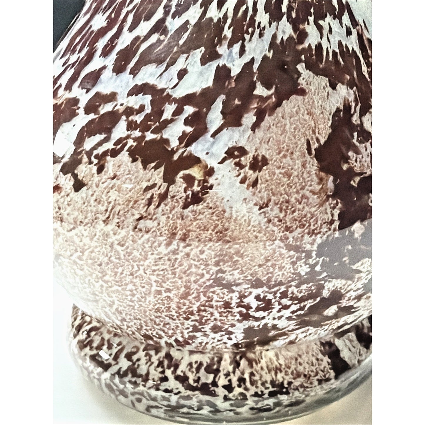 Contemporary Klodzko Poland Art Glass Vase Mozaik Mix Mosaic Abstract Mottled