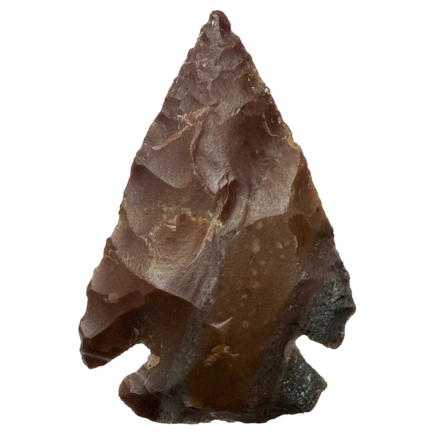 Chert Flint Serrated Edge Brown Gray Arrowhead
