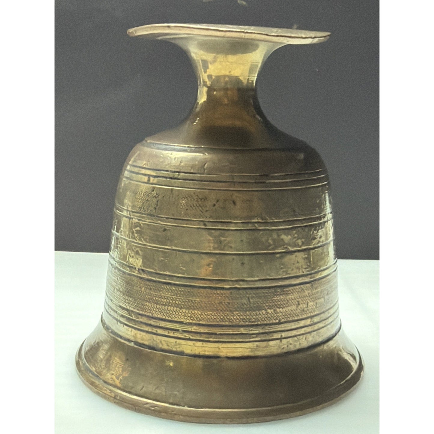 Old Brass Bronze Colored Pestle Mortar Footed Apothecary Pharmacy As Is Read