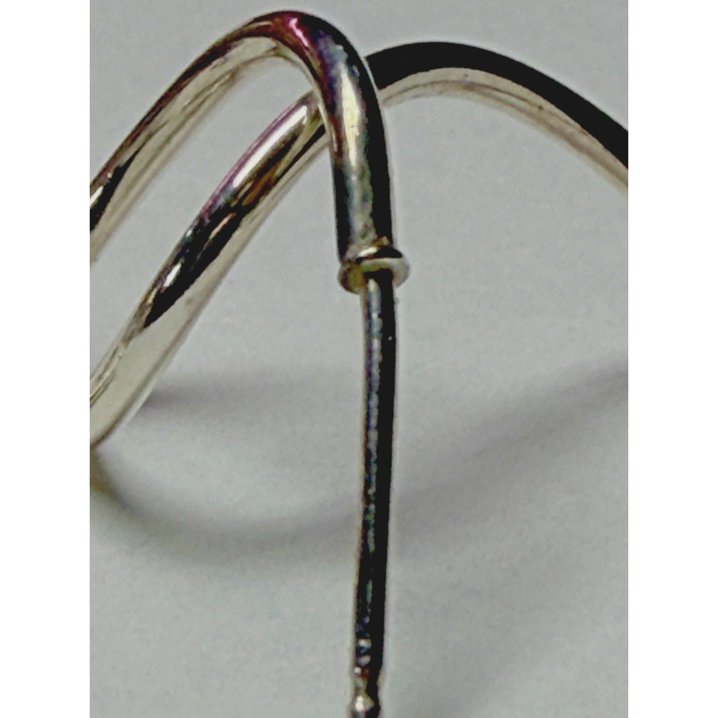 Modernist Sterling Silver Spiral Ribbon Earrings Dangle Snake Coil Stud Post