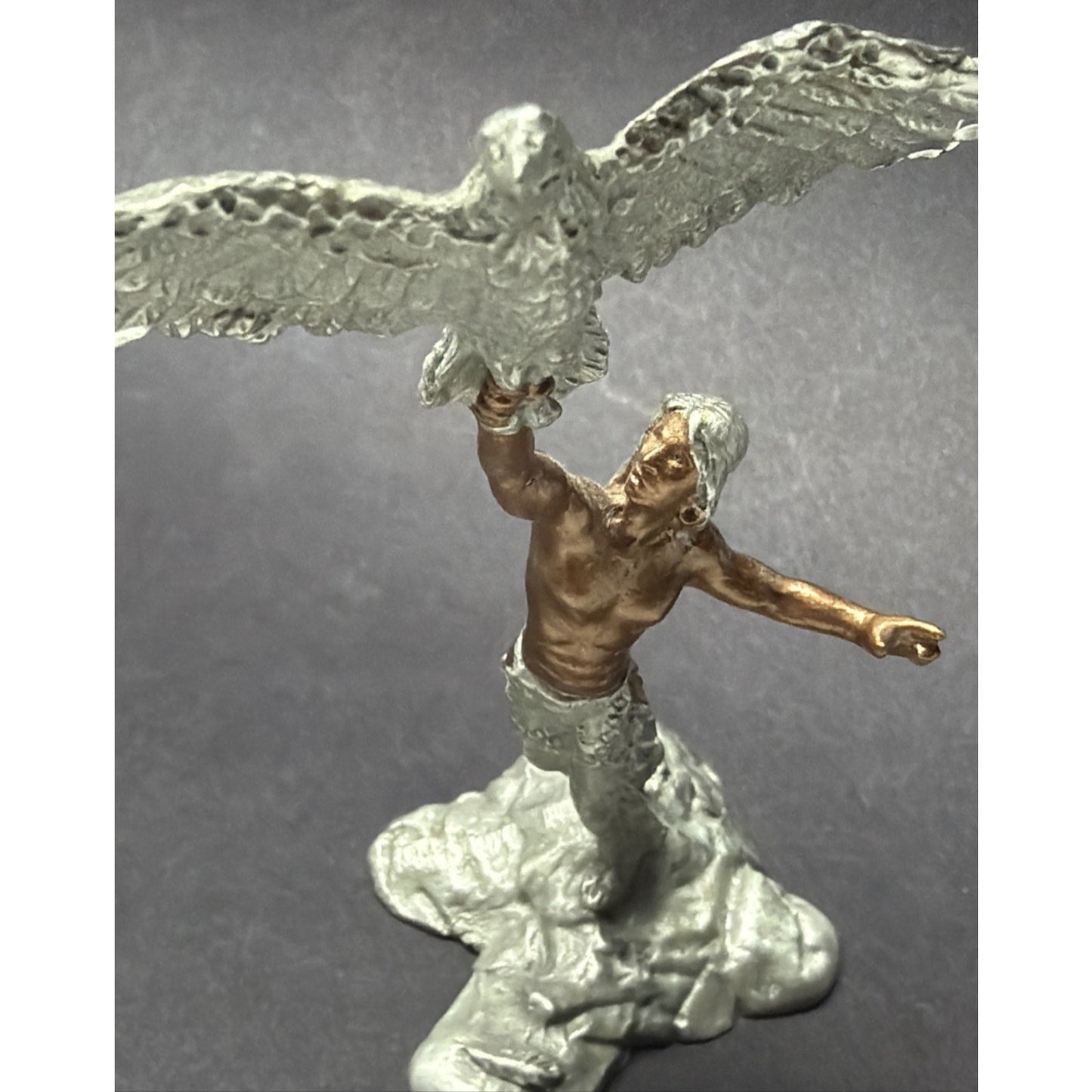 A Silierbok MWFP Masterworks Eagles Flight Gift Native American Pewter Figurine