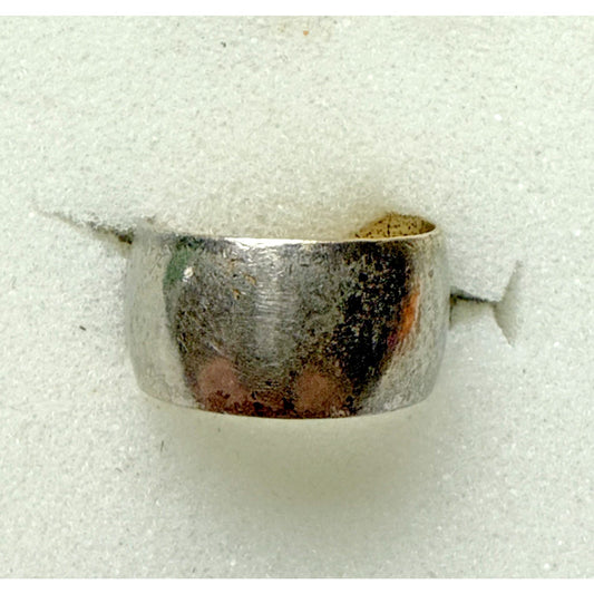 Vintage Uncas Cigar Band Ring Silver Metal Sz 6 As Is