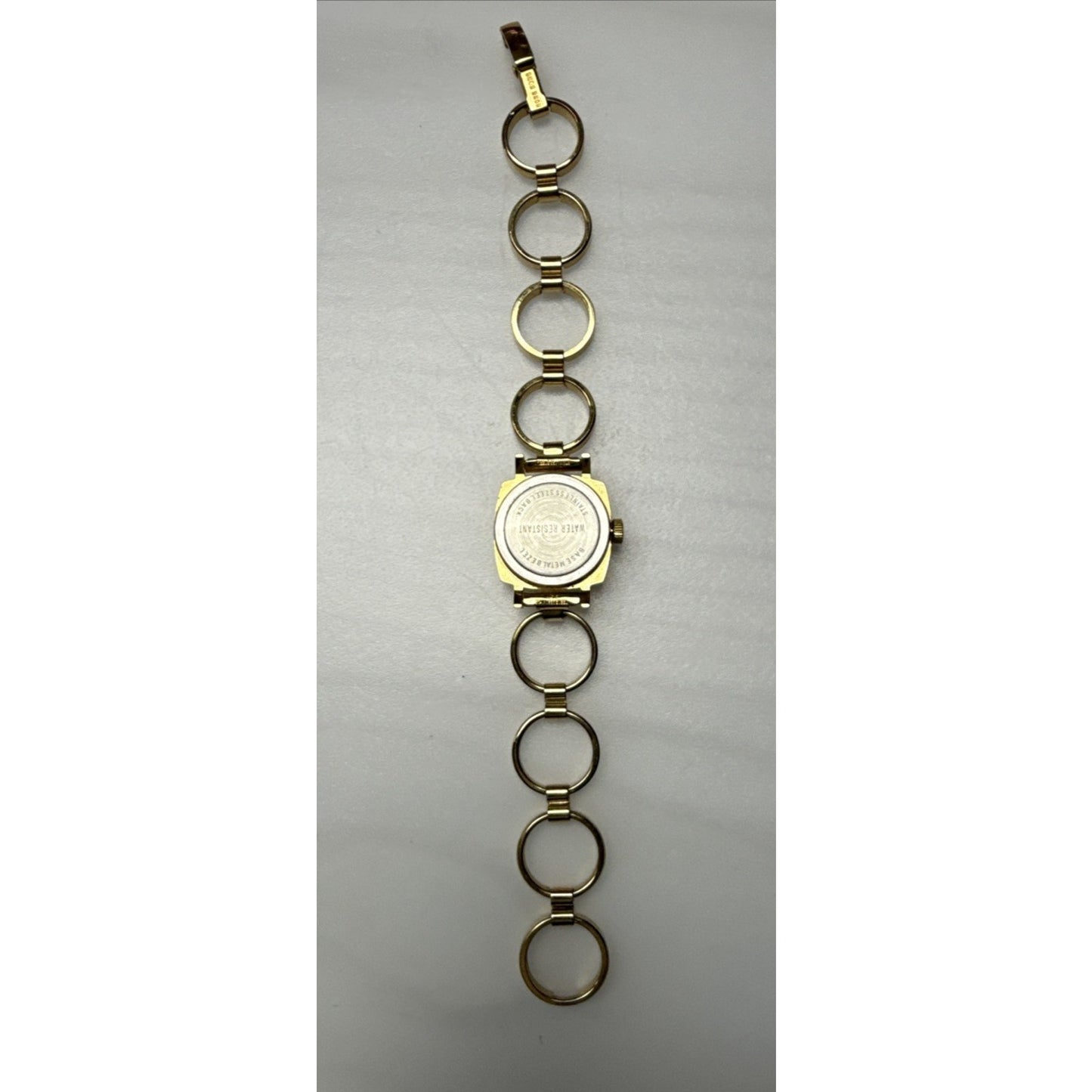 Vintage Timex Analog Quartz Watch Stainless Steel Gold Tone Ring Band As Is