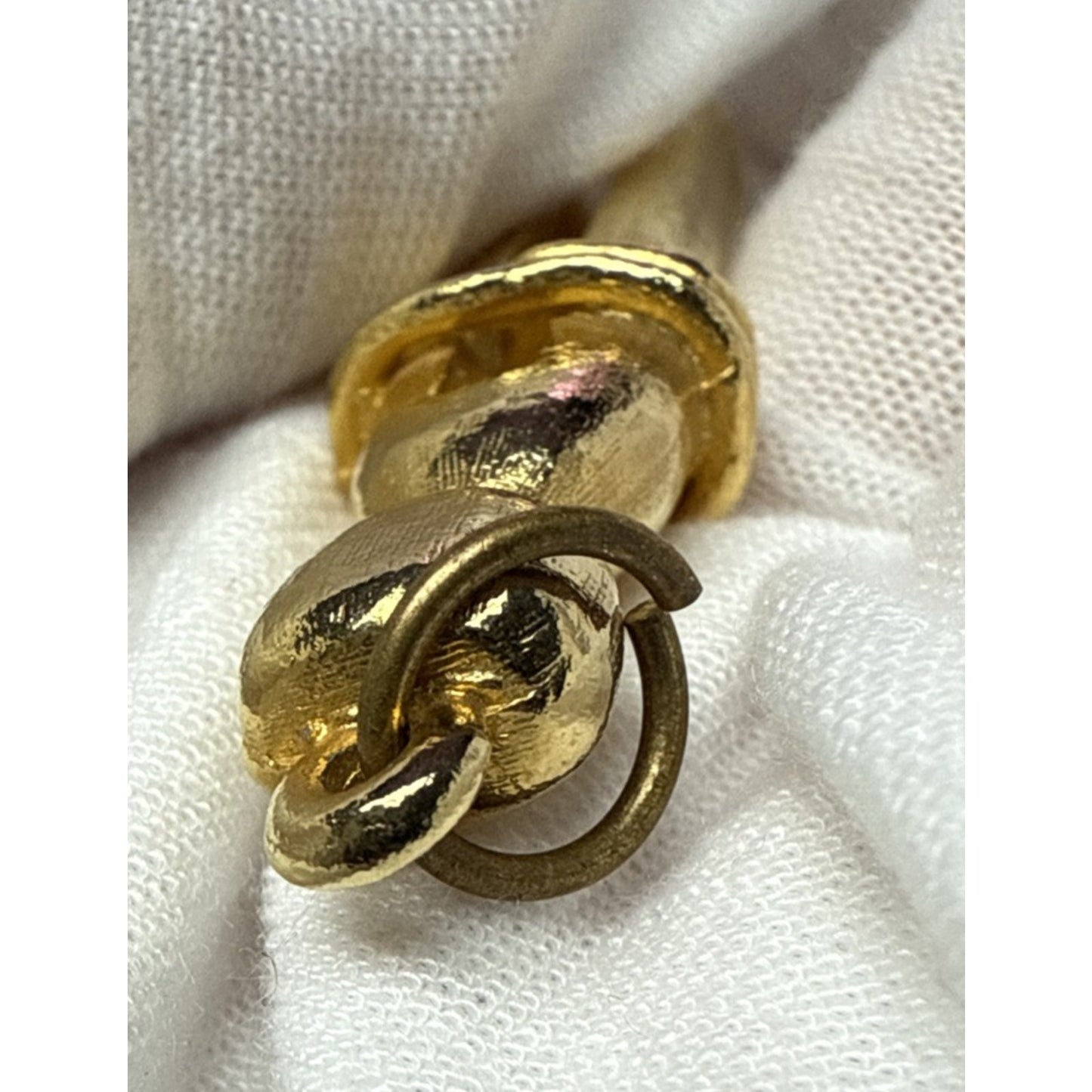 Vintage Gold Tone Clothespin Clothes Pin Peg Charm Pendant Charm