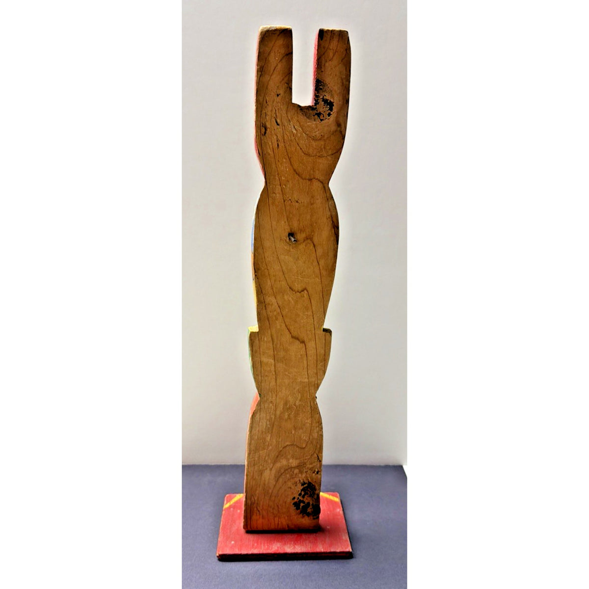 Old Hand Carved Painted Totem Pole Stacked Native Southwest As Is