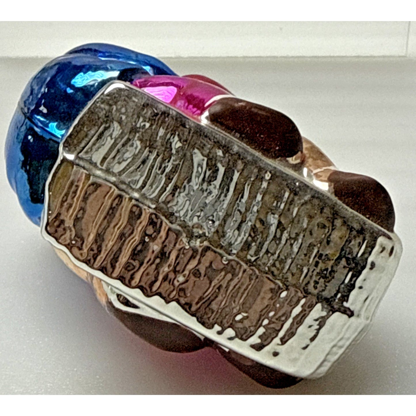 Vtg Blown Mercury Glass Christmas Ornament Figural Children on Sled Hand Painted