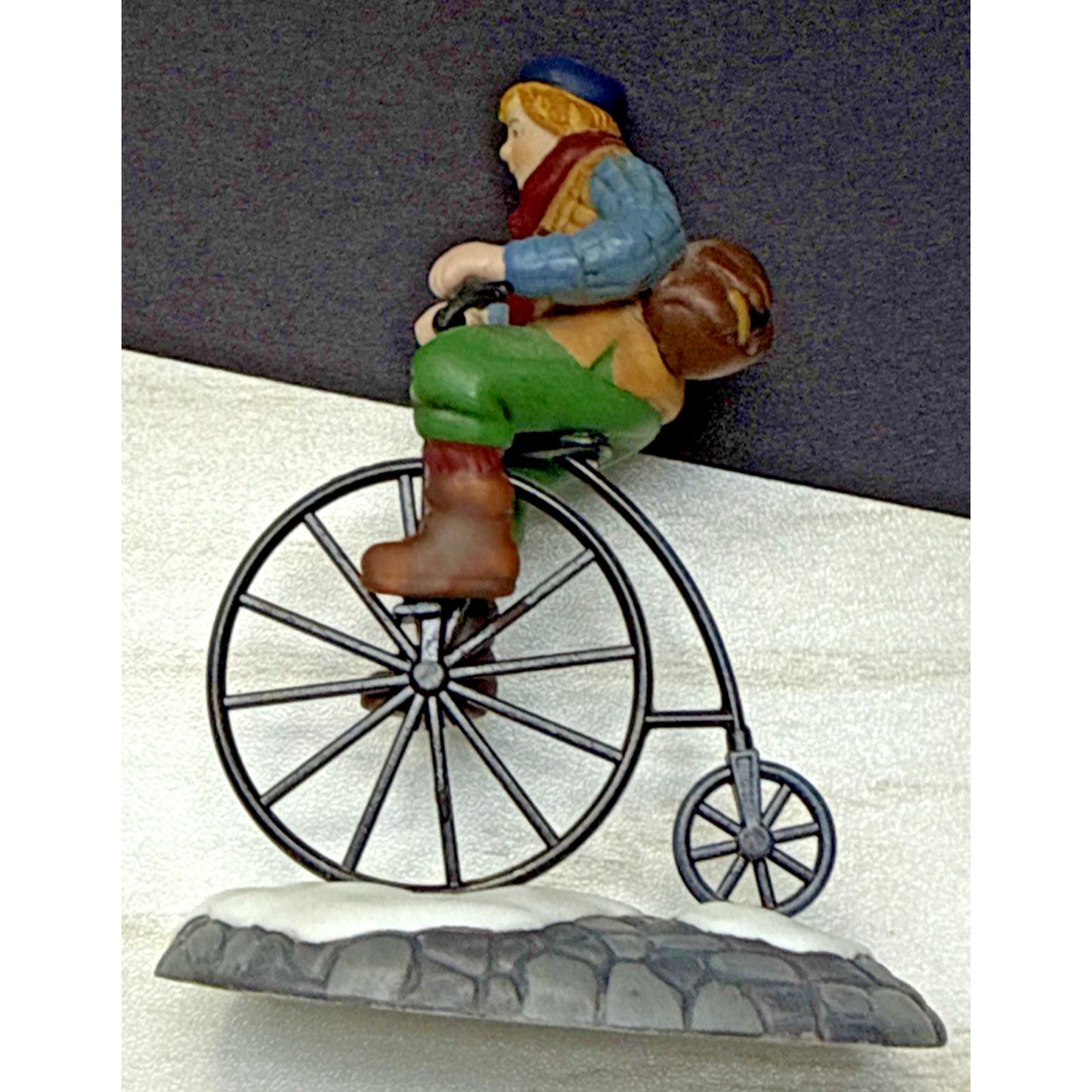 Vintage Dept 56 New England Village Series Pennyfarthing Pedaling No Box