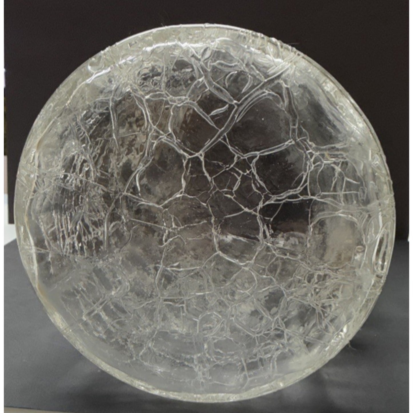 Victorian Kralik Loetz Moser Art Nouveau Glass Pitcher Jug Clear Crackle Ribbed