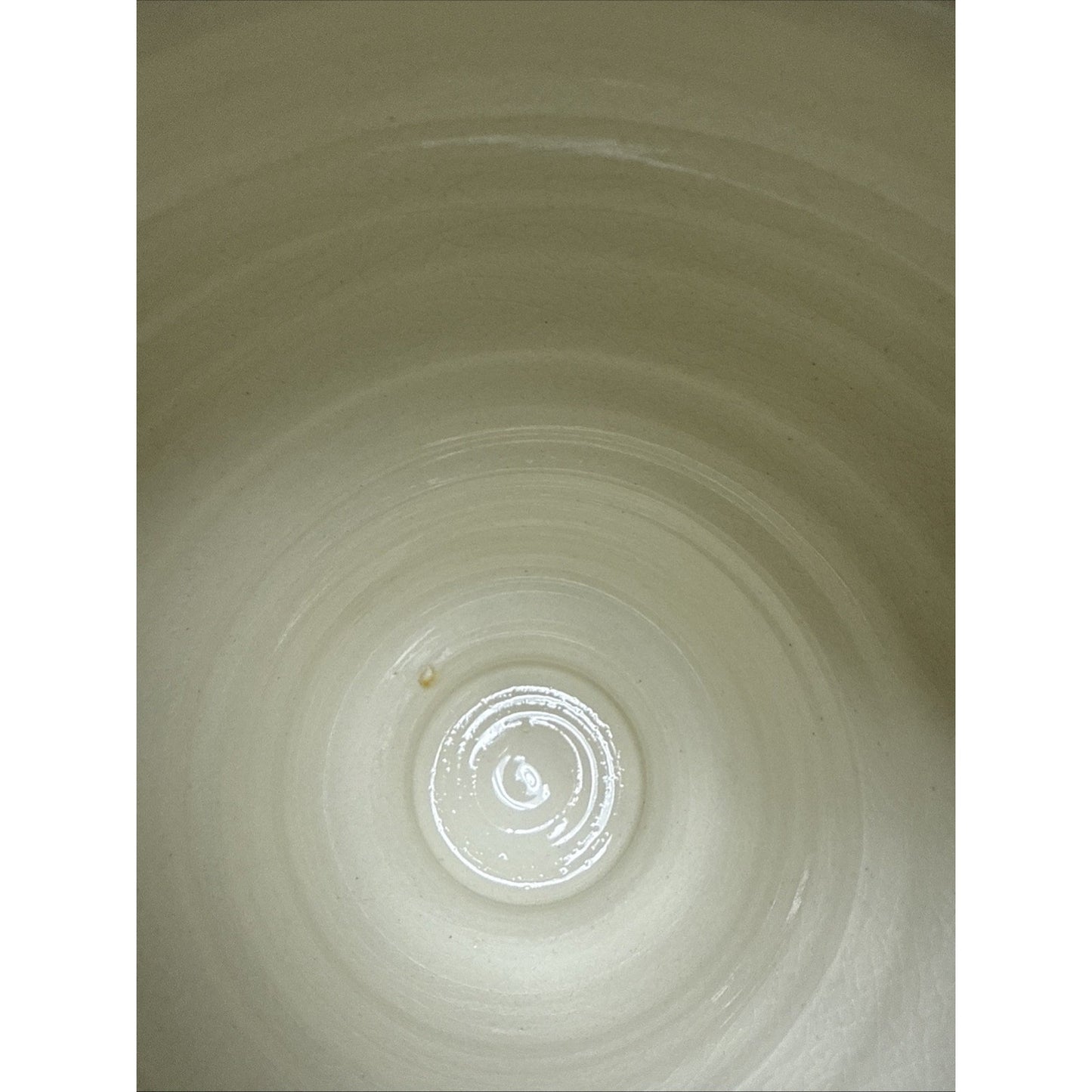 Vintage Leona Lavorato A Mano Italy Crackle Glaze Cream Canister Jar 8.5" As-Is