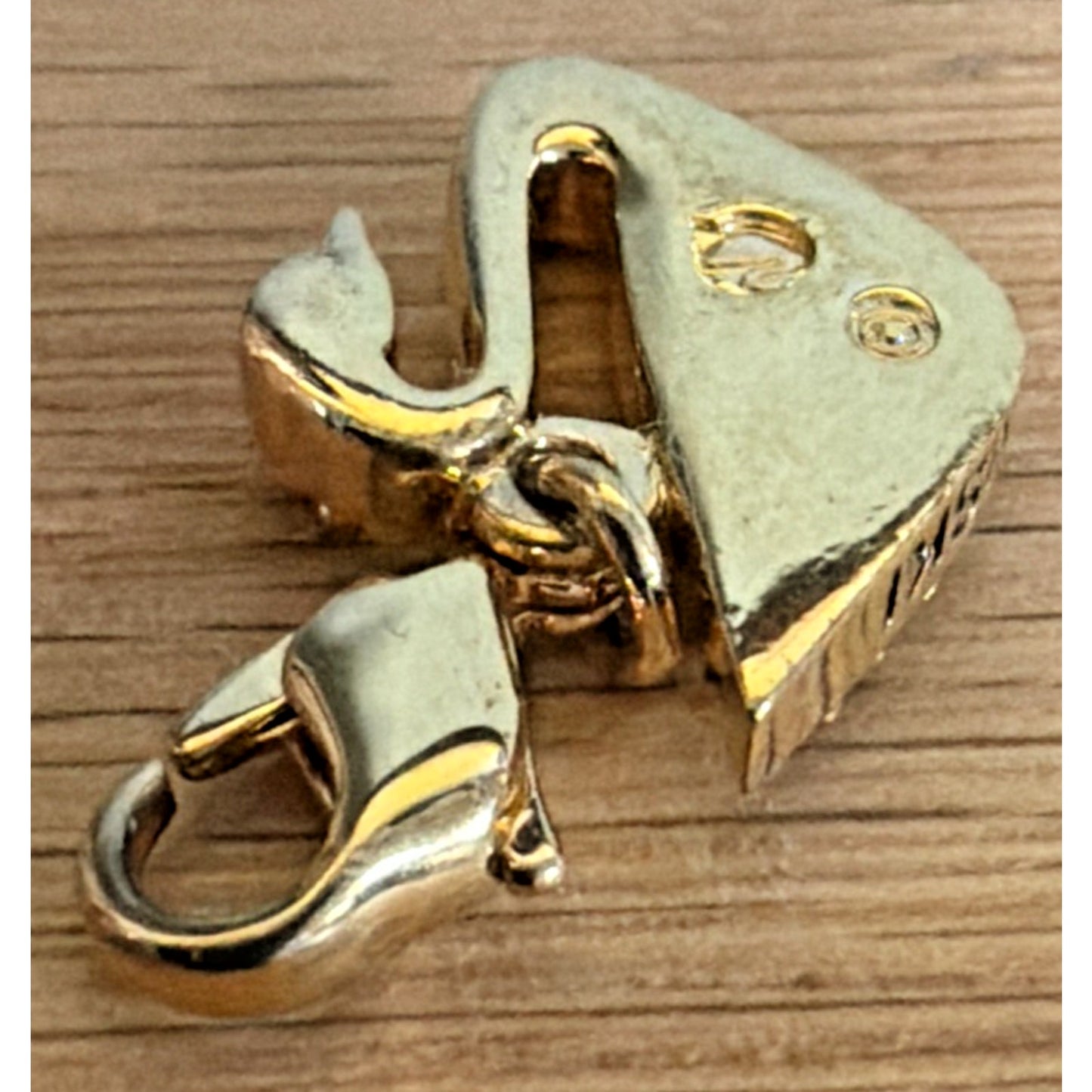Swarovski Golden Swan Pave Crystal Charm Pendant