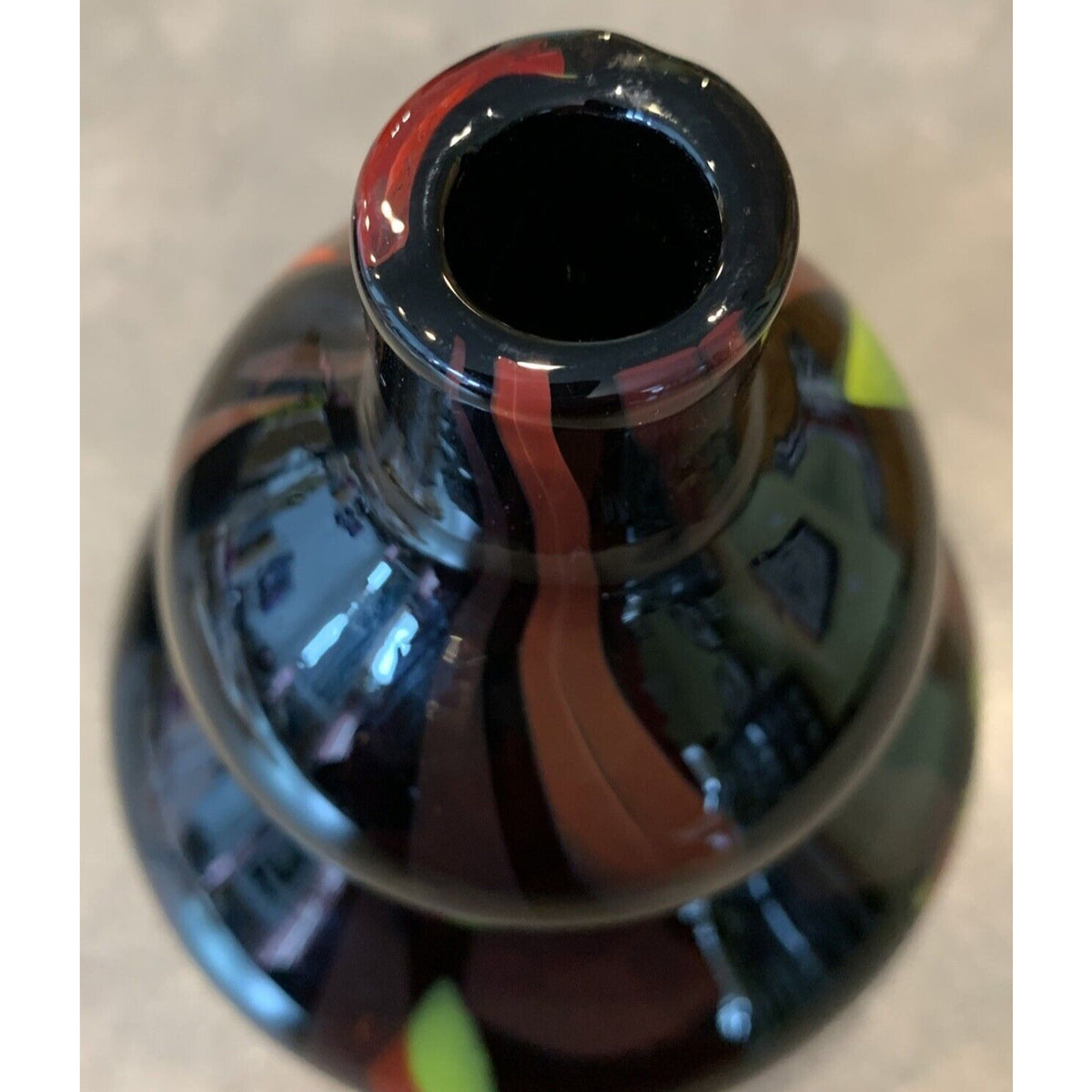 Vintage Murano Glassware Art Glass Vase Sommerso Abstract Double Gourd Shape