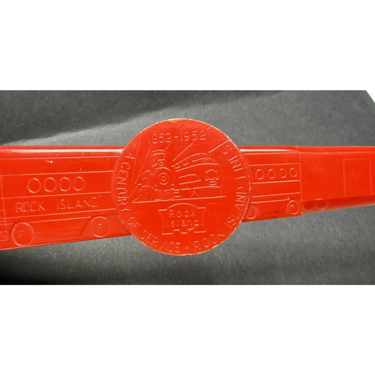 Vintage Rock Island Lines Letter Opener Century Of Service Train Red 1852 1952