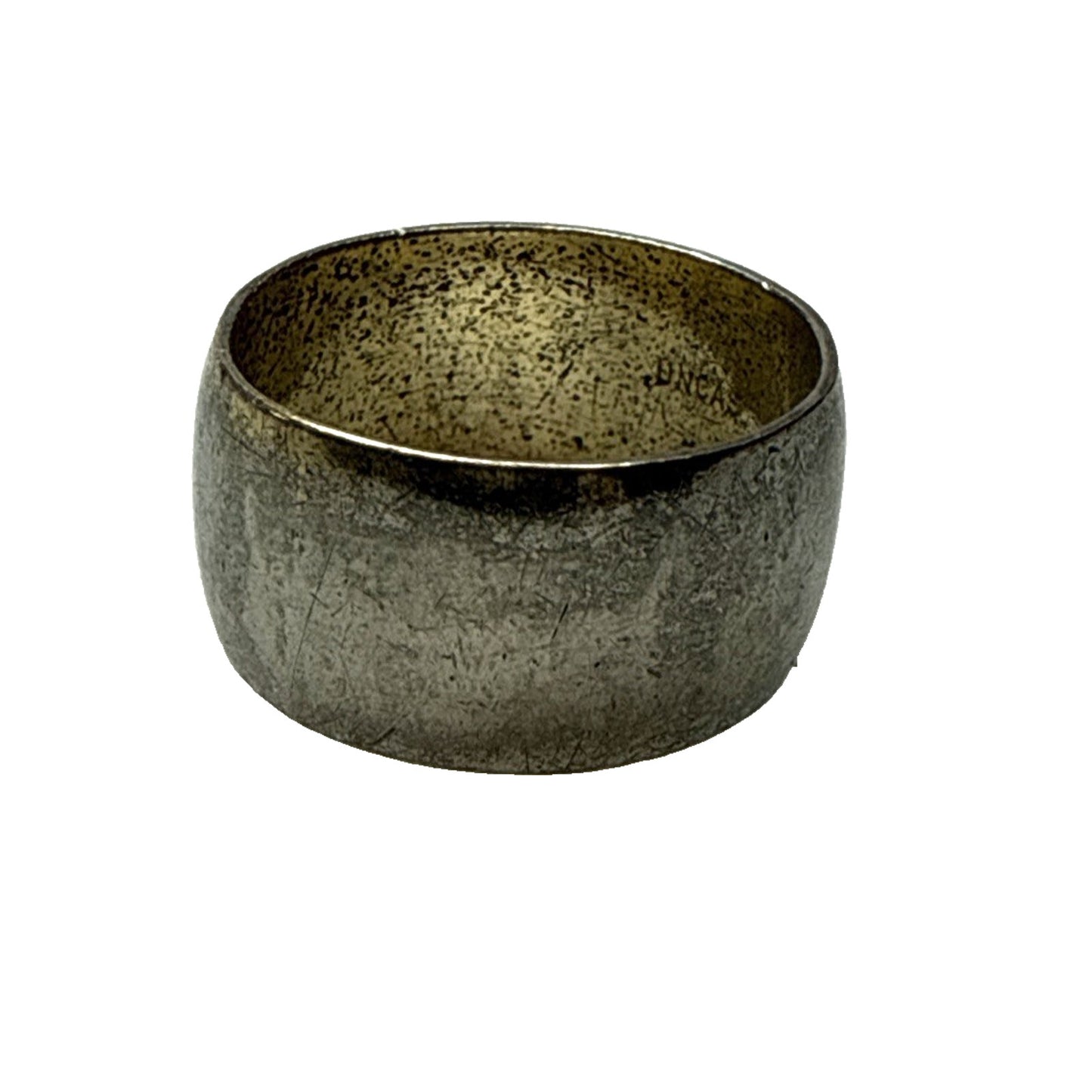 Vintage Uncas Cigar Band Ring Silver Metal Sz 6 As Is