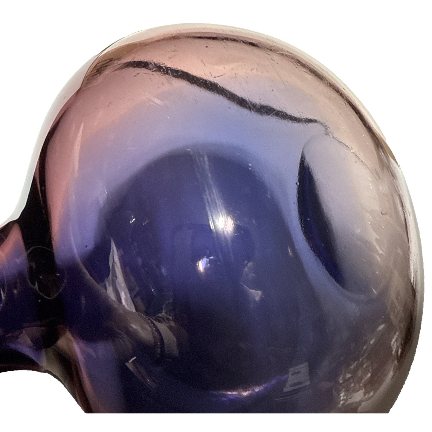 MCM Poland Art Glass Vase Abstract Dual Color Purple Amethyst Blue As-Is