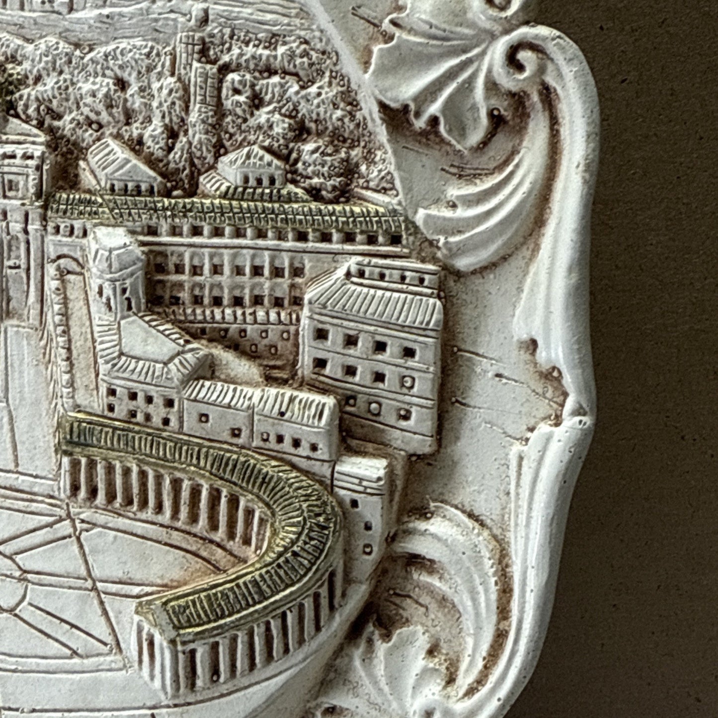 Vintage Basilica di San Pietro in Vaticano Roma Italy Wall Plaque Hanging As Is