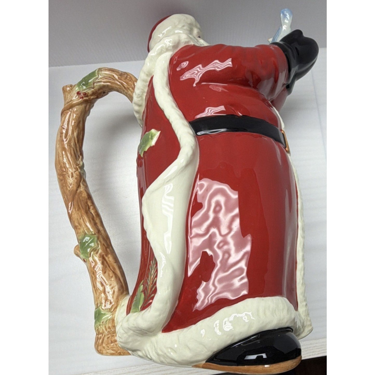 Lenox Holiday Gatherings Santa Claus Pitcher Christmas Holding Bluebird Box Tags