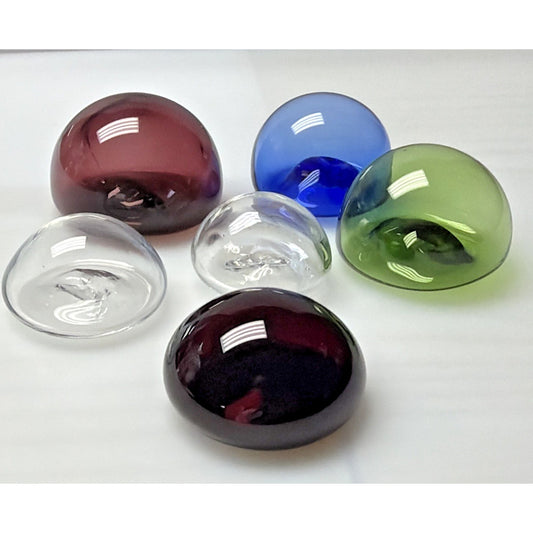 Vintage Lot of 6 Hand Blown Glass Bubble Floats Candle Multicolor As Is