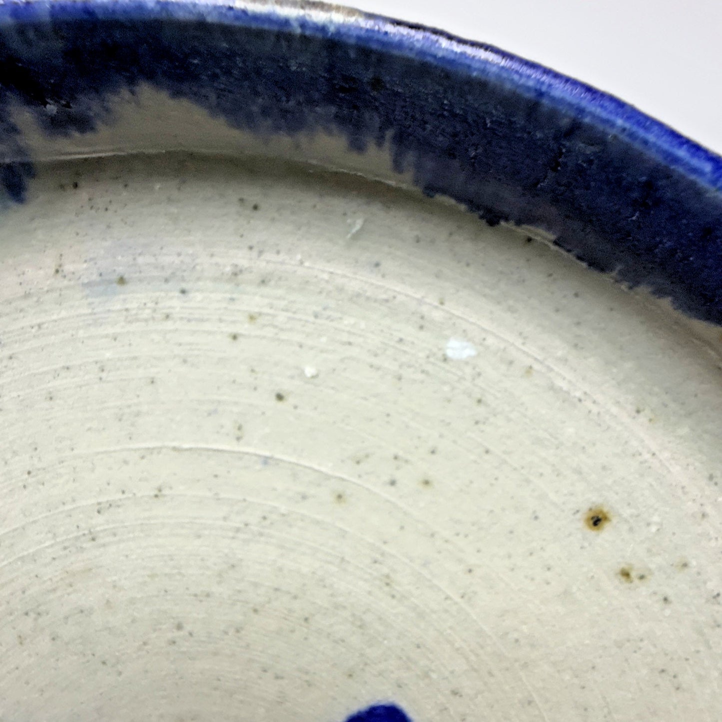 Vintage Lot of 2 HMN Art Pottery Star Platter Plate Bowls Stoneware Blue