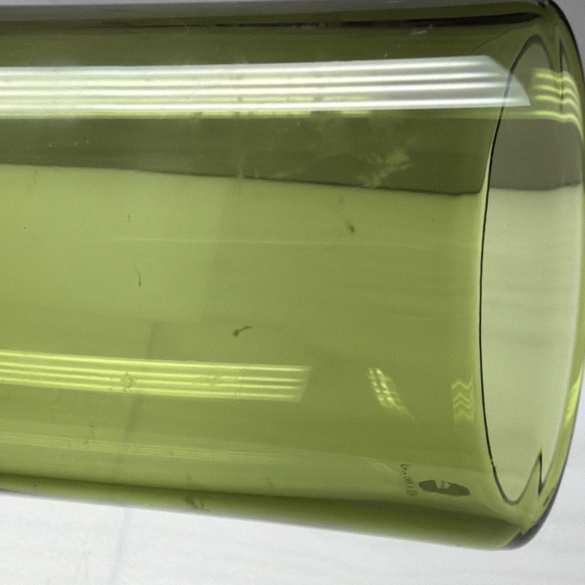 MCM Iittala Finland Anna Olive Green Glass Vase Jorma Vennola As Is Read