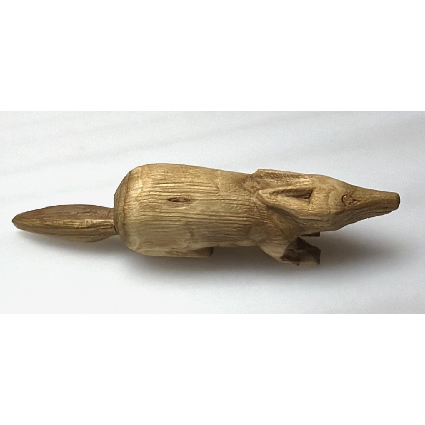 Folk Art Wood Carved Woodland Creature Mini Signed Fox Beaver Squirrel Bunny