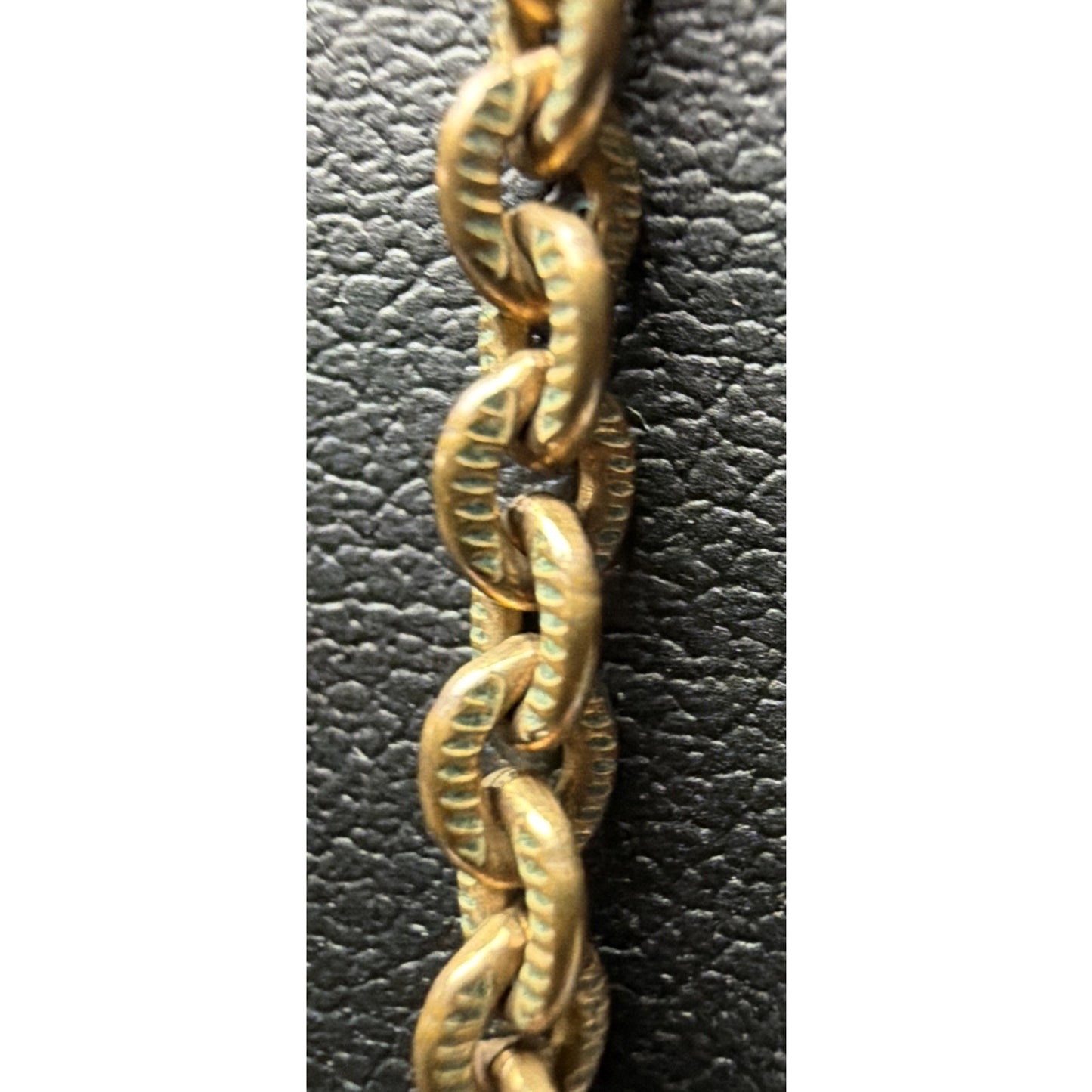 Victorian Edwardian Textured Links GF Chain Necklace As Is