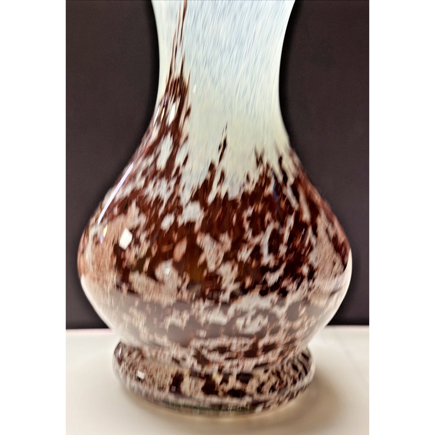 Contemporary Klodzko Poland Art Glass Vase Mozaik Mix Mosaic Abstract Mottled