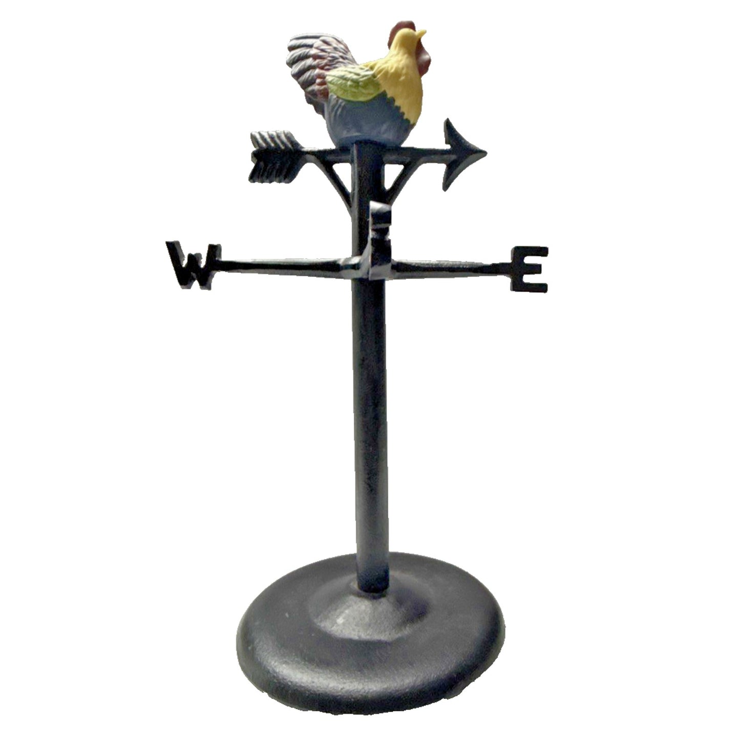 Vintage Susan Winget Cast Iron Rooster Weathervane Tabletop Farmhouse Chic
