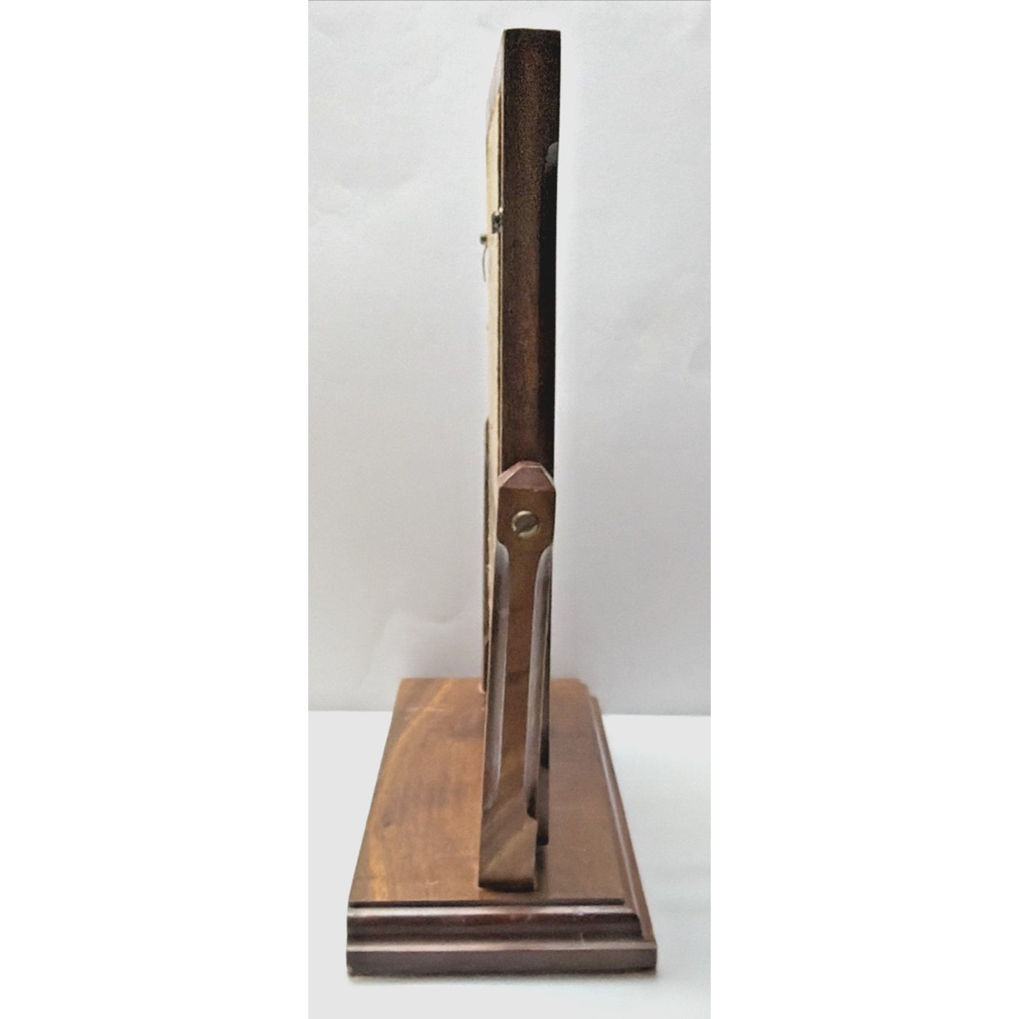 Art Deco Hand Made Dreesman Wood Tabletop Swivel Swing Tilt Picture Frame As Is