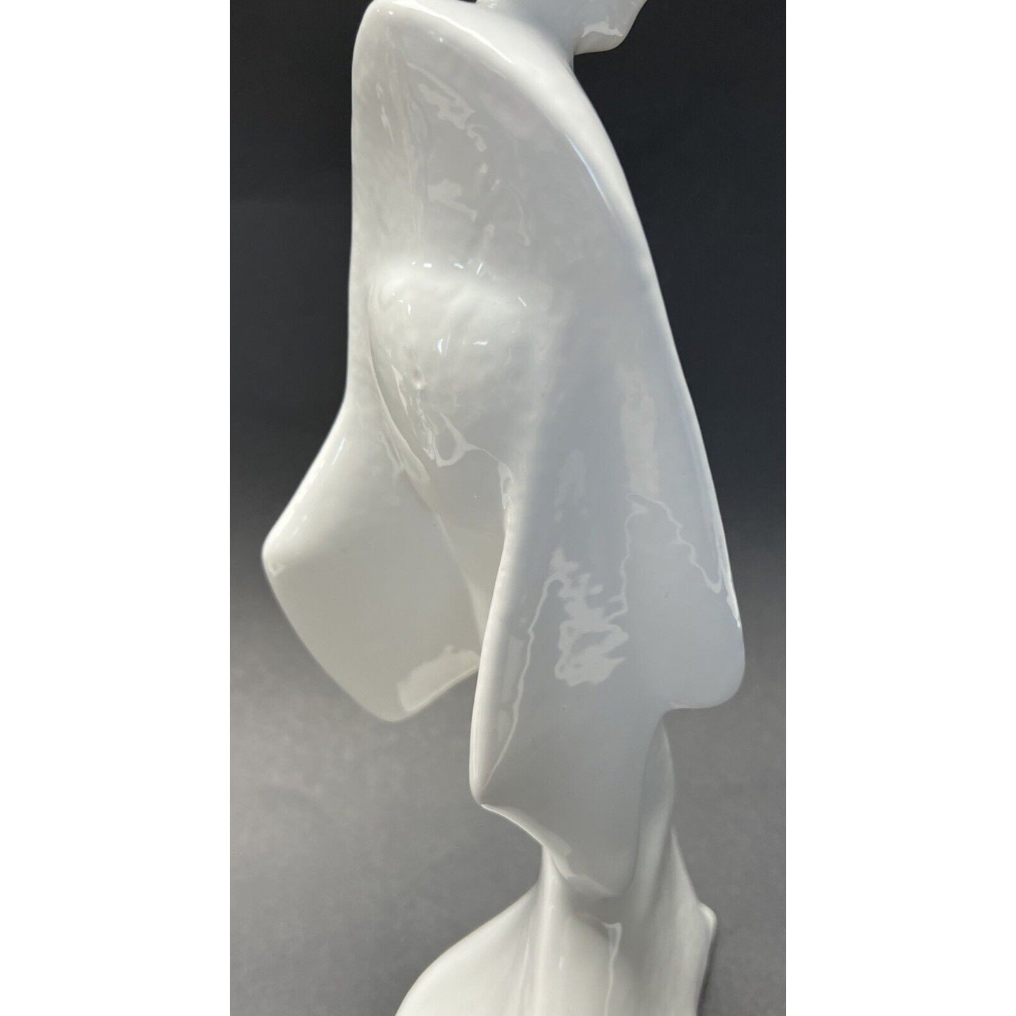 Vtg Blanc de Chine Awa Odori Dancer Sculpture Keiten Takahashi Porcelain Glazed
