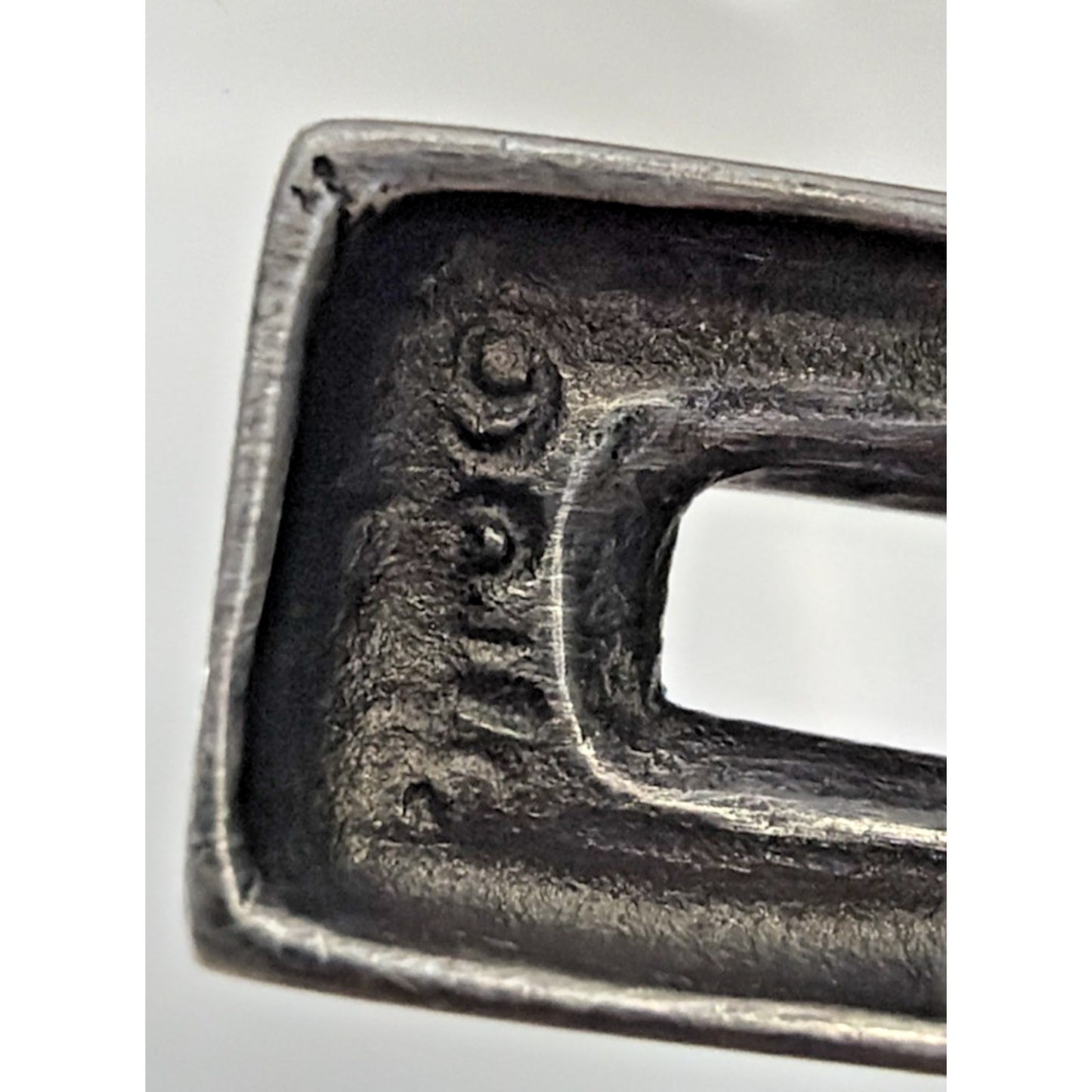 Vintage Sterling Silver 925 Modernist Rectangle Picture Frame Earrings Hook