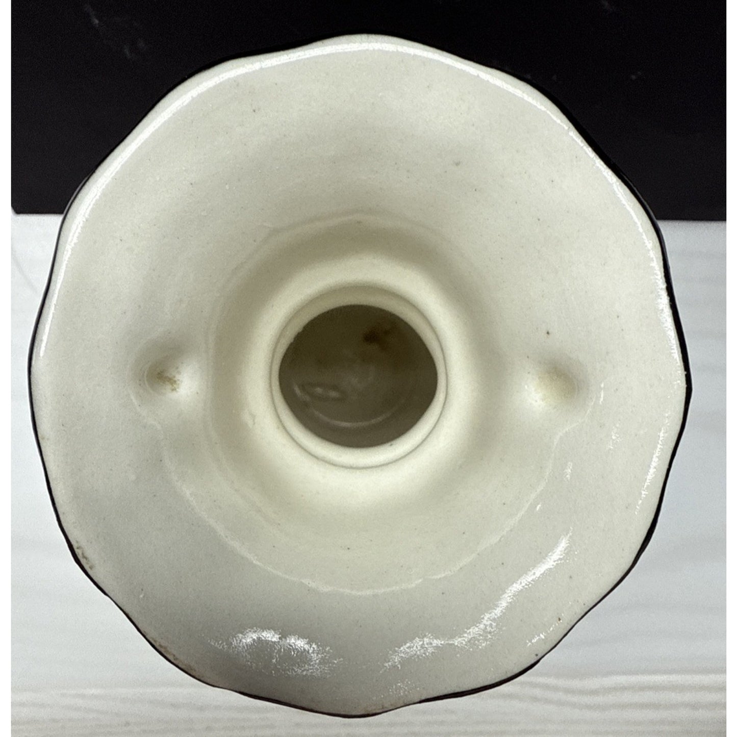 Art Deco Czech Art Pottery Bohemian Double Handle Vase Hand Painted