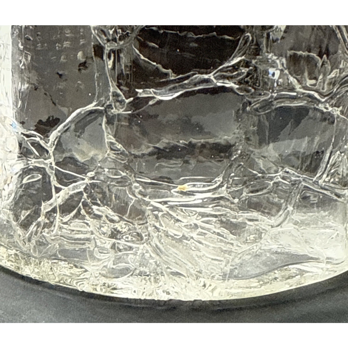 Victorian Kralik Loetz Moser Art Nouveau Glass Pitcher Jug Clear Crackle Ribbed