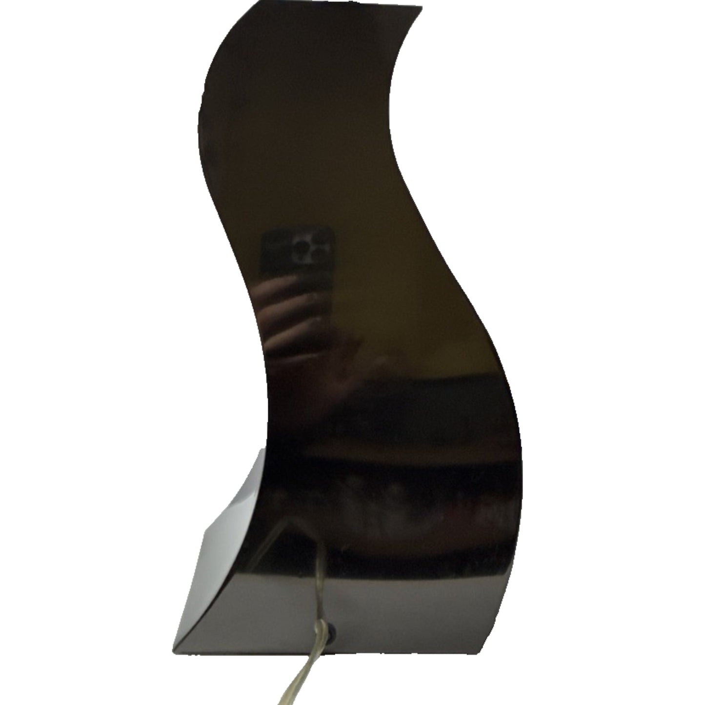 Modernist Chrome Lamp S Shape Wave Mirrored Lamp Large As Is