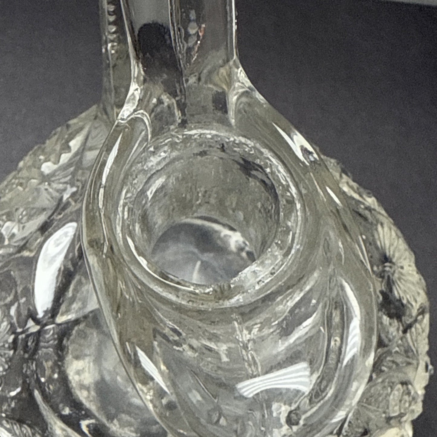 EAPG McKee Glass Daisy Aztec Spinner Cruet Stopper As Is