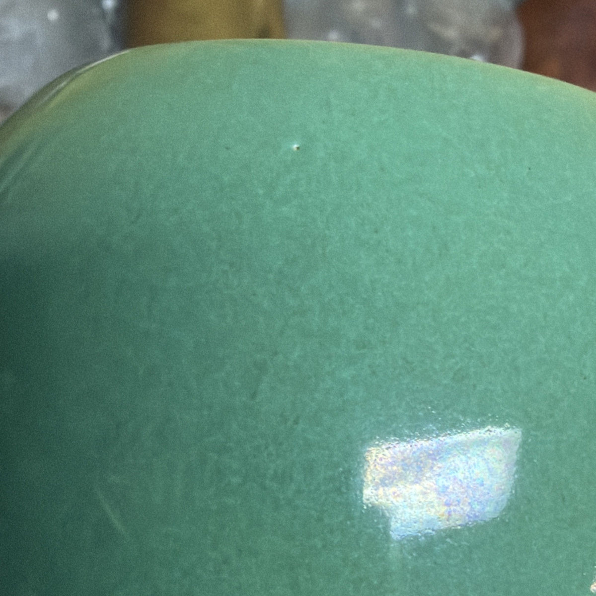 MCM Haeger Pottery Orb Spherical Ball Planter Vase As Is Green