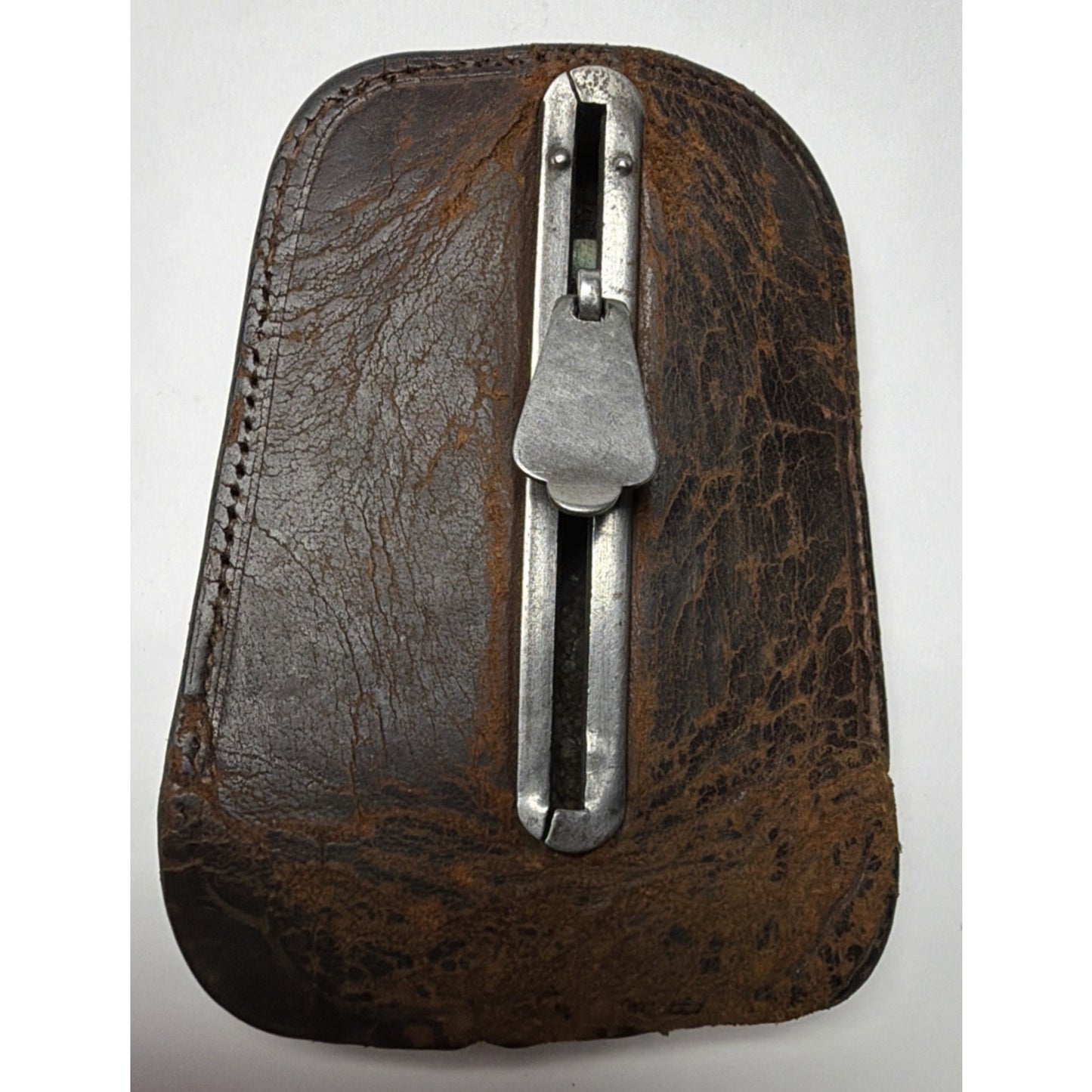 Old Osborn Bros Pat Pend Leather Sliding Key Pouch Steel Hooks As Is Read