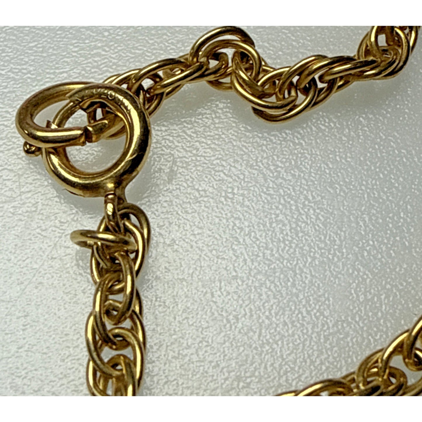Vintage 1/20 12k Gold Filled Rope Chain Necklace 23.5 inch As Is