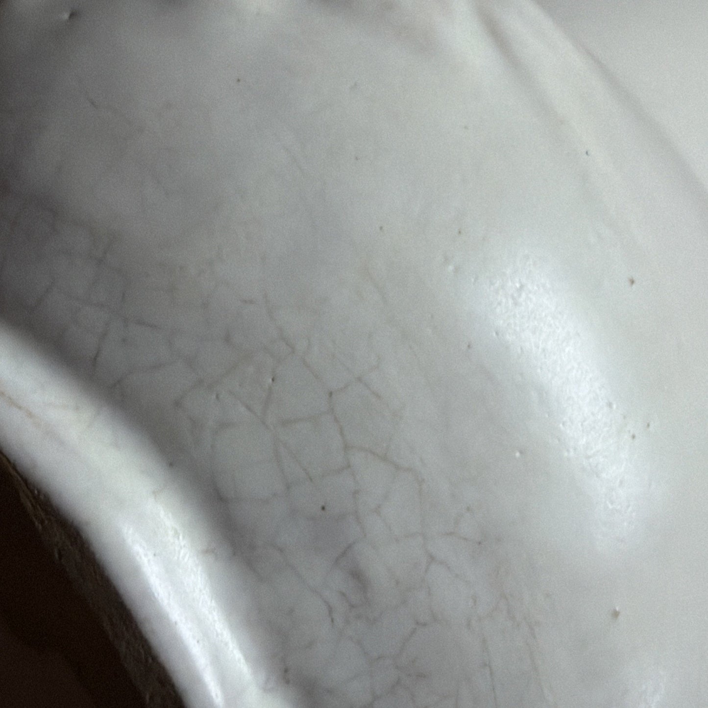 Old McCoy Pottery Stoneware Matte White Glaze Leaves and Berries Stovepipe Vase