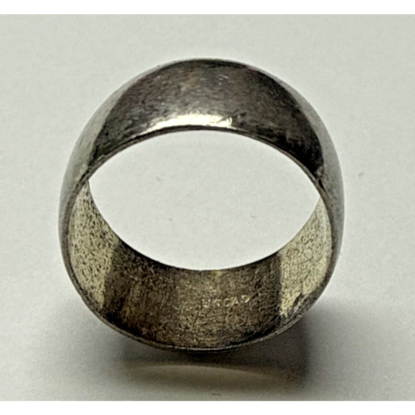 Vintage Uncas Cigar Band Ring Silver Metal Sz 6 As Is